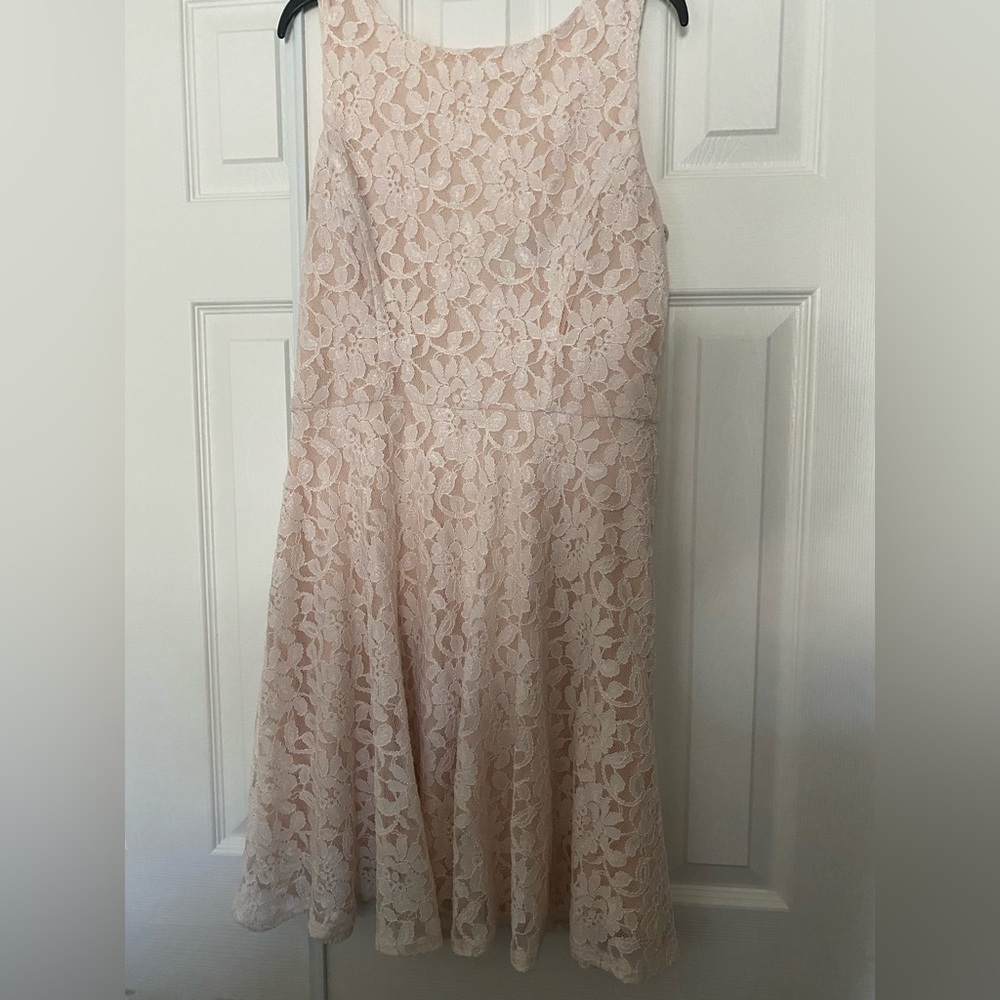 Juniors’ Speechless Lace Skater Dress